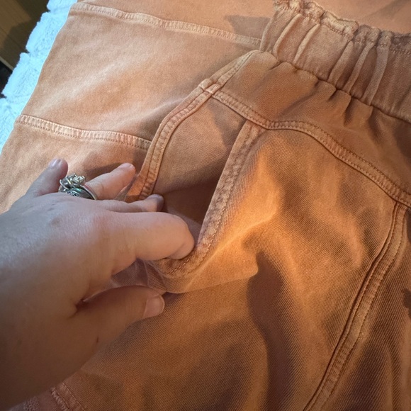 Easel Wide Leg Pants in Rust - Picture 8 of 16